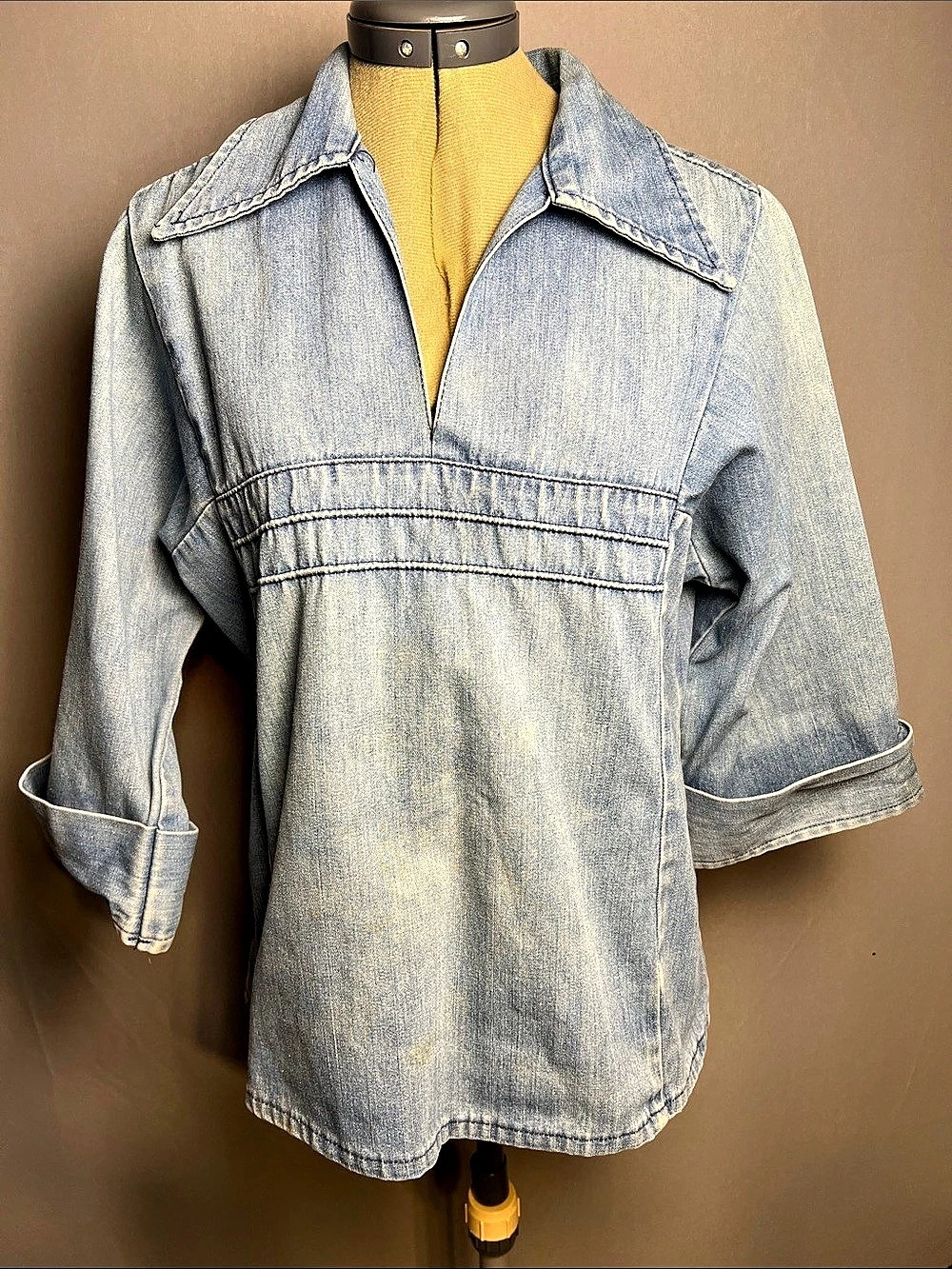 Wrangler 80s Style Denim Pullover Made in USA Women's Large
